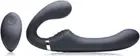 Strap U - 10X Mighty Rider Vibrating Strapless Silicone Strap-On Black