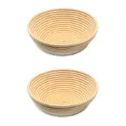 2PK Brunswick Bakers Round Rattan 25cm Bread Banneton Basket Sourdough Basket
