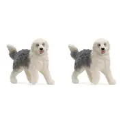 2x Schleich 3'' Old English Sheepdog Animal Action Figure Kids/Children Toy 3-8y