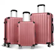 ALFORDSON 3PCS Luggage Suitcase Set TSA Lock Pink