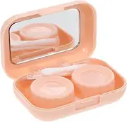 [NULYLU] 1set Portable Lens Case Mirror Sturdy Dual Storage Kit for Travel -Lens Holder Prevents Damage and Leakage for Daily Use