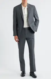 Emporio Armani Grey Microcheck Wool Suit