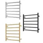 ACA 6 Bars Round Stainless Steel Electric Heated Towel Rack Rail Warmer Dryer