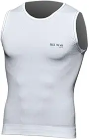 SX-RUN1-WH-S Sleeveless SIXS Carbon Fiber White Carbon S