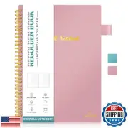 Regolden-Book Cornell Notes Notebook, Study Note Taking System, Spiral Notebo