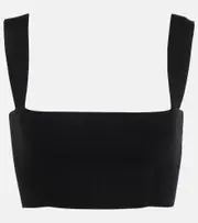 [Victoria Beckham] Victoria Beckham Body square-neck bandeau top AU 4 black