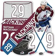 Desert Cactus Colorado Avalanche Sticker Team NHL National Hockey League Player Vinyl Decal Laptop Water Bottle Car Scrapbook (Type P2 - Nathan MacKinnon)