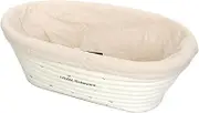 Loyal Banneton Oval Bread Proofing Basket with Liner, 1-1.25 kg Capacity, 27 x 17 cm Size