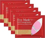 FEESHOW 10Pcs Gel Eye Mask for Men and Women Reusable Cooling Under Eye Pads Hydrating Soft Soothing Puffiness Relief Skincare Red One Size