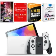 Nintendo Switch White OLED + Pokemon Shining Pearl + NSO 1 Year Membership