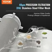 Spin Down Filter, 40 Micron Whole House Sediment Filter for Well Water, 1" G-M + 1 1/4" G-M, 8 T/H High Flow Rate, for Whole House Water Filtration Systems, Well Water Sediment Filter
