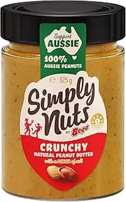 Simply Nuts By Bega, Crunchy Natural Peanut Butter, With A Pinch Of Salt, 100% Australian Peanuts, Jar 325g