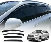 OAD4X4 Weathershields Compatible with KIA Sorento UM Series 2015-2020, Weather Shields Window Visors Wind Deflectors Sun Rain Guard 4PCS Set
