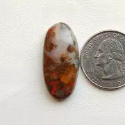 Rare Moroccan Seam Agate Flatback Cabochon Seam Agate Healing Gemstone C5154 AU