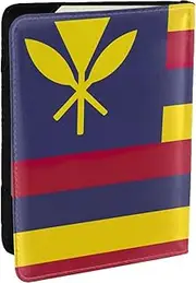[JEJEA] Flag of The Kingdom of Hawaii Print Travel Organizer Credit Cards Case Passport BookPassport Holder Cover Wallet forTraveling,, Black, One Size