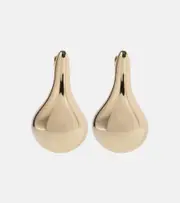 [Stone and Strand] Stone and Strand Droplet 10kt gold hoop earrings One Size gold