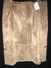 Tan/ Light Brown Chico’s Size 2 Suede Skirt Womens