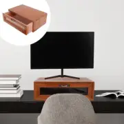 Increased Storage Box Laptop Stand with Drawer Riser for Computer Monitor