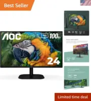 Ultra-Slim 24-Inch FHD IPS Monitor - Dual HDMI, VESA Compatible, Tilt Stand