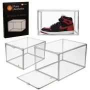 Shoe Boxes Clear Plastic Stackable – Front Opening Shoe Box UV Protection – T...