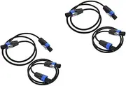 Abaodam 2sets Speaker Wires Mic Cables Speaker Plugs Automotive Wire Crimp on Connectors Terminals Plugs Connector 2pcs*2