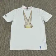 Arena Mark Spitz Olympic Medals Men's T-Shirt Size Medium USA Swimming White NWT