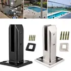 Square Base Glass Spigots Pool Fencing Balustrades Deck Fence Feet Clamps