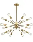 Mid-Century Sputnik Chandeliers 18-Lights Modern Semi Flush Mount Ceiling Light