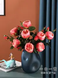 在飛比找樂天市場購物網優惠-仿真花束 高檔仿真奧斯丁玫瑰花餐桌裝飾插花擺件干花花束攝影拍