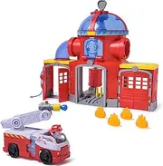 PAW Patrol Fire Rescue Command Center with Marshall Figure, Rescue Fire Truck, Lights, Launcher & Sound Fx, Kids Toys for Boys & Girls Ages 3 and Up