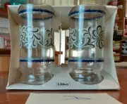 Vintage Libby Qty 4 Cooler Glasses 17.25 oz. NIB - Pyrex Homestead Pattern - A