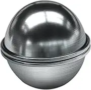 PLAFOPE 2pcs Bath Ball Mold Bubble Bath Soap Making Supplies Bath for Boys Bath Making Kit Dome Cake Tin Sponge Sphere Mold Bathtub Soap Making Molds Bath Seat Bucket Soap Mold Silver