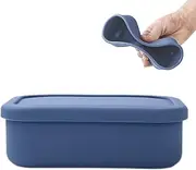 Silicone Lunch Box,Silicone Lunch Bento Box | Kitchen Leftover Storage Containers, Microwave Safe and Heat Resistant, Stackable Design Borato