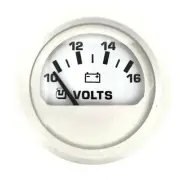 NEW OEM Ultraflex Uflex Boat Battery Volt Gauge 10-16 Range 12/24V White #62670Z