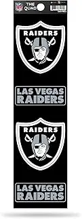 Rico Industries NFL Las Vegas Raiders The Quad Decal Sheet, 4-Pack of Die-Cut Team Logo Decals
