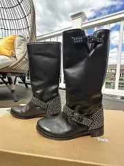 Christian Louboutin Moto Stud Flat Boots