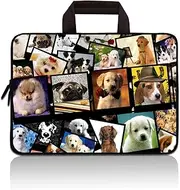 14 14.1" 14.2" 15" 15.4" 15.6" inch Inch Laptop Sleeve Case Protective Bag with Outside Handle,Ultrabook Notebook Carrying Case Handbag Compatible with Dell Toshiba HP Chromebook(Cute Dog)