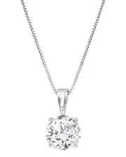 14K 2.50 ct. tw. Lab Grown Diamond Solitaire Pendant Necklace