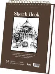 8" X 10" Sketchbook, 100 Sheets, Hardcover, Spiral Bound, White Drawing Paper