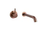 VITO BERTONI WISH2 Wall Basin Bath Mixer Set - 220mm - Matte Copper