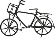 ERINGOGO Metal Bike Dolls Dollhouse Figurine Car Miniatures Bicycle Stroller Kits Miniature Motorcycle Finger Scooter Bikes Minibike Tricycle Mini Bike Doll Bike Iron Black
