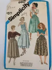 1980's Simplicity Misses Skirts in two lengths pattern Pattern 6-8-10