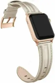 Leather Band Compatible with Apple Watch 38mm 40mm Shiny Bling Strap - GOLD
