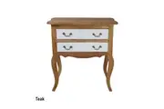 CR Bowral Solid Timber 2 Drawer Bedside Table - Teak
