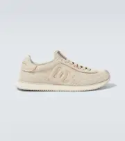 [Dolce & Gabbana] Dolce & Gabbana Leather-trimmed canvas sneakers AU 9 neutrals