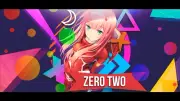 Anime zero two darling franxx pink hair shapes geometric Playmat Gaming Mat Desk