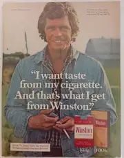 1978 Double Sided Winston Cigarettes/Casinos Color Print Ad FREE SHIPPING