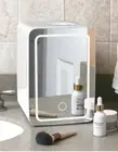 New Iceman 5L Mirrored Beauty Mini Fridge with LED Lighting, Heats and Cools