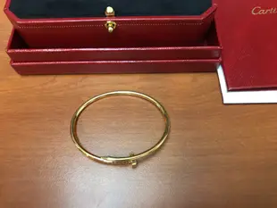 Cartier 細版釘子手環 黃金 15號