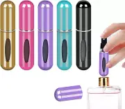 5 Pack Portable Mini Refillable Perfume Atomizer Bottle Refillable Perfume Spray